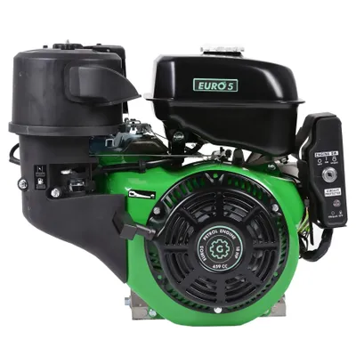 Obrázek produktu pro Benzínový motor 18 HP, drážková hřídel Ø25 mm, elektrický startér – Grünwelt GW460E
