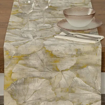 Obrázek produktu pro Slavnostní ubrus stolní dekorace CAGUA hořčicově žlutý 40x140 cm -5%