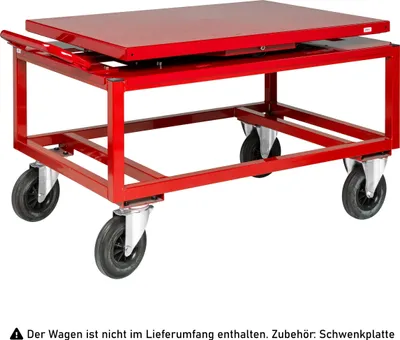 Produktbild von Kongamek Schwenkteller 1338x810x152mm in rot als Zubehör für Palettenwagen