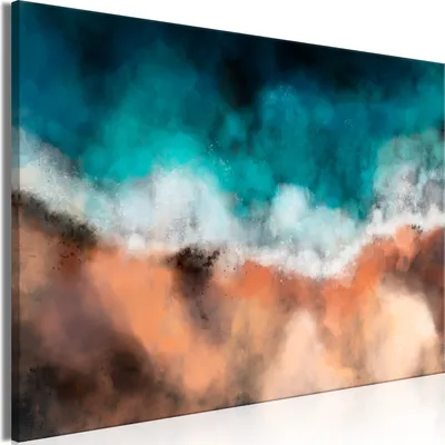 Produktbild von Italienischer Leinwand Leinwandbild - Waves in the Sand (1 Part) Wide 30x20 cm Abstrakt c-C-0452-b-a