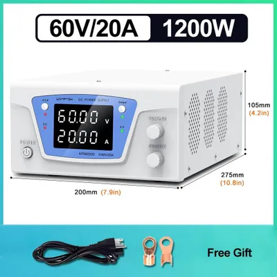 Image de Alimentation de laboratoire DC-Netzgerät - Alimentation de laboratoire - Réglable de 0 à 60V et de 0 à 20A - Sortie régulée >500W - Un canal - Prise EU 220V - 60V 20A
