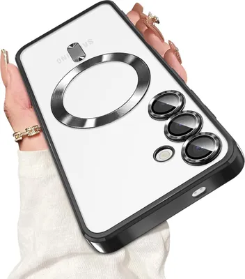Immagine prodotto di Custodia per Samsung Galaxy S24 FE Magnetic Transparent Case con Magsafe e Camera Cover Nero