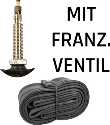 Image de Kujo Chambre à air de vélo 12 - 28 pouces Chambre à air de vélo AV FV Valve automatique Schrader Valve française Sclaverand Chambre à air universelle