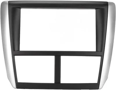 Productafbeelding van Navigatieframe van ABS-metaal, verzinkt, zilver/zwart, voor Subaru Impreza 2007-2012, inclusief vast frame
