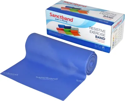 Produktbild von Sanctband Übungsband, 5,5 m x 15 cm, stark, blau