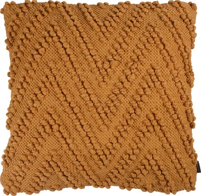 Produktbild von Kissen - Senffarben - 45 x 45 cm - mit Zackenmuster