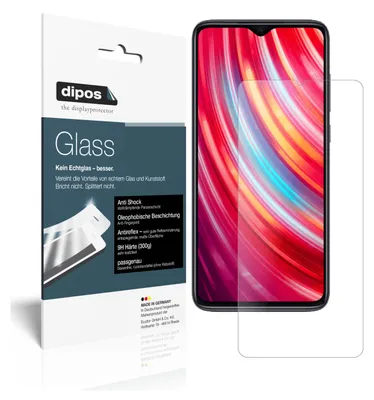 Produktbild von 1x Schutzfolie für Xiaomi Redmi Note 8 matt - Anti-Shock 9H Folie dipos Glass Kunststoffglas