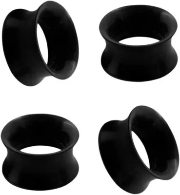 Imagen del producto de Túnel para el lóbulo de silicona, 8 mm, paquete de 4 unidades, tapón elástico para piercing