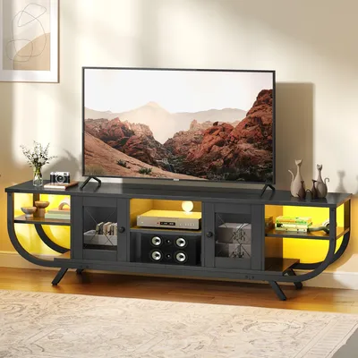 Obrázok produktu pre YITAHOME, priemyselný TV stolík, nízka komoda pod televízor s rozmermi až 65 palcov