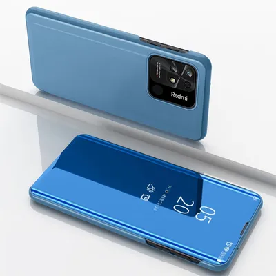 Immagine prodotto di Custodia protettiva per smartphone Xiaomi Redmi 10C, con portacarte, colore: blu