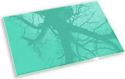 Produktbild von Glas Grabkerzen Untersetzer Motiv Gummifüße - 80x52 cm - Grüne Farbe