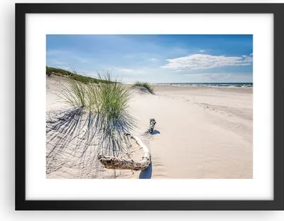 Produktbild von Gerahmtes Poster - Schwarzer Rahmen - Mrzezyno Strand Meer - 40x30 cm - Wand Bild - Wanddeko - Wandbilder - Kunstposter - Wandposter - Bilderrahmen - Bilder - Kunstdruck - Wandbild - P2BAA40x30-4281