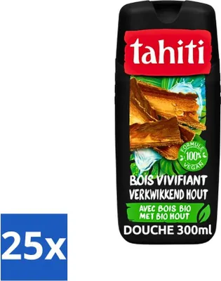 Image de Gel douche Tahiti – Bois bio rafraîchissant – 100 % vegan – 300 ml - Pack économique - 25 pièces