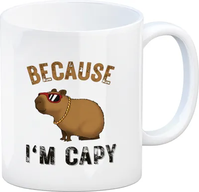 Produktbild von Because I´m capy Kaffeebecher mit coolem Capybara Motiv