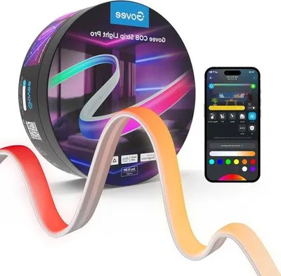 Obrázok produktu pre LED pásiky s technológiou RGBIC, kompatibilné s Alexa a Google Assistant – rezateľné COB LED pásiky so synchronizáciou s hudbou pre spálne a oslavy