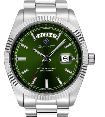 Produktbild von GANT Herrenuhr Quarzuhr silber / grün onesize Herren 41 mm G189001, G189002, G189003