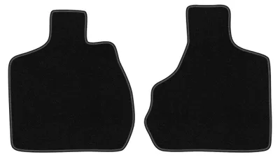 Produktbild von Velours-Fußmatten Vorne für Chrysler Grand Voyager III 2000-2008 (7-Sitzer) – 2-tlg, Schwarz, passgenau – Wielganizator BASIC