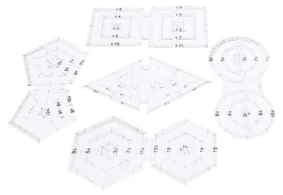 5-teiliges Patchwork-Lineal-Set, DIY Quiltlineal, Acryl