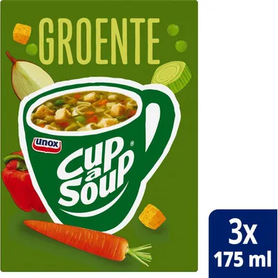 Produktbild von Unox Cup-a-Soup Gemüse 48g – Schnelle, leckere Gemüsesuppe in Tasse
