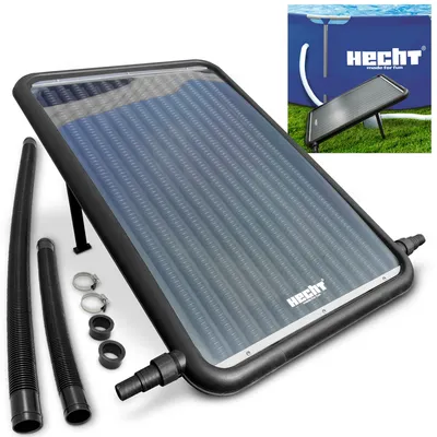 Produktbild von HECHT 305810 Poolheizung Solarheizung | 12 Liter | 10.000 l/h | Ø 32 & 38 mm | 96 x 59 cm Kollektorfläche