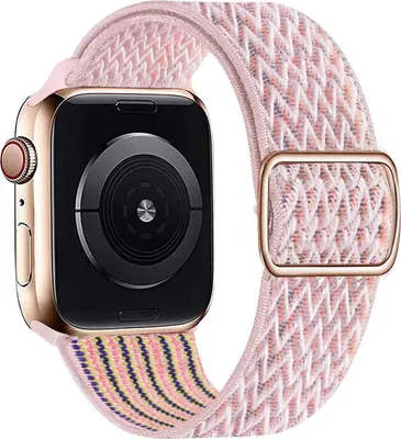 Image de Swissten - Bracelet en nylon pour Apple Watch 42-49mm (rose)