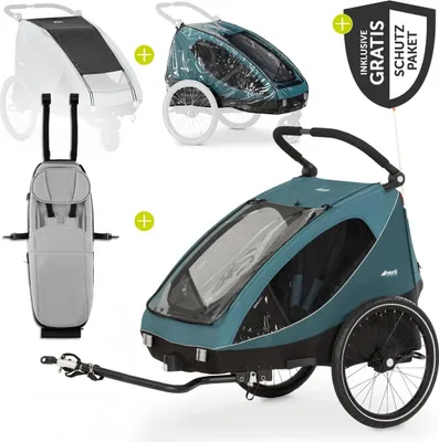 Produktbild von Hauck 2in1 Fahrradanhänger Sparset Dryk Duo