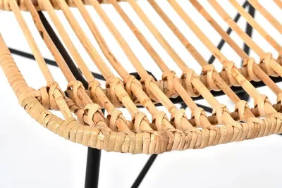Produktbild von Rattanstuhl LILLY Korbstuhl Flechtstuhl modernes Design Esszimmer Küche Bistro Balkon Terrasse