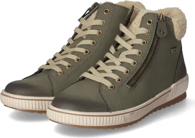 Produktbild von Remonte Damen Schnürstiefeletten/ Winterboots Grün Glattleder Größe: 42