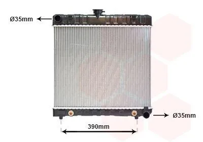 Image de VAN WEZEL Radiateur moteur avec refroidisseur d'huile pour MERCEDES-BENZ 123 Classe S