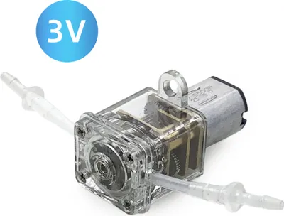 Obrázek produktu pro GROTHEN peristaltické čerpadlo, dávkovací čerpadlo, 3 V, mini čerpadlo, kapalinové, samonasávací, 1 ml/min, vodní čerpadlo, silikonové hadičky pro chemickou analýzu v akváriích, laboratoři, vnitřní průměr 1 mm x vnější průměr 2 mm