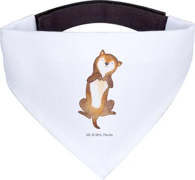 Produktbild von Mr. & Mrs. Panda Bandana Hund Streicheln - Weiß - Geschenk, Kraulen, Halstuch, für, Hunde, Süß, Bauch, Sprüche, Dreieckstuch