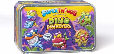 Produktbild von SUPER ZINGS Things Tin Dino Destroyers Metalldose SuperThings Figuren