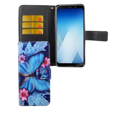 Zdjęcie produktu dla Etui na telefon komórkowy Etui na telefon komórkowy Samsung Galaxy A8 2018 Niebieski motyl