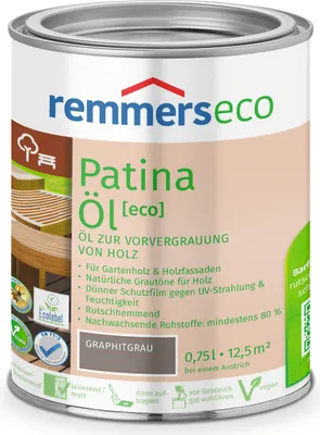 Produktbild von Remmers Patina-Öl [eco] graphitgrau 0,75 l, Holzöl grau