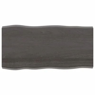 Produktbild von The Living Store Tischplatte 100x50x(2-4) cm Massivholz Behandelt Baumkante