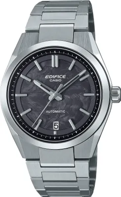 A close-up studio shot of a men's wristwatch.