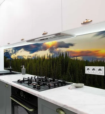 Produktbild von Küchenrückwand selbstklebend Sonnenaufgang über dem Herbert See Folie 400 x 60cm