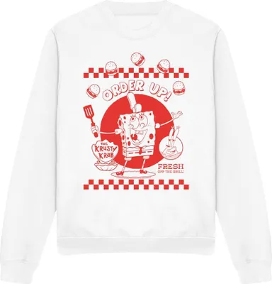 Produktbild von SpongeBob SquarePants - "Order Up!" Sweatshirt für Herren/Damen Uni TV12663 (M) (Weiß)