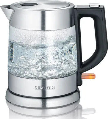 Produktbild von SEVERIN Glas-Wasserkocher WK 3468 Edelstahl / schwarz