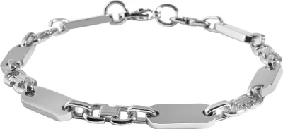 Produktbild von "Elvin" Edelstahl Platten-Armband, silberfarben, gravurfähig