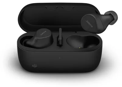 Produktbild von Jabra Evolve2 Buds MS 20797-999-999 - True Wireless-Kopfhörer mit Mikrofon - im Ohr - Bluetooth - aktive Rauschunterdrückung - Adapter USB-A via Blue