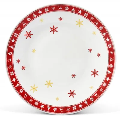 Produktbild von Weihnachtsporzellan, flacher Teller, 26 cm, tschechisches Porzellan, Leander