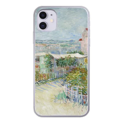 Produktbild von MuchoWow® Handyhülle Schutzhülle Hülle für iPhone 11 Montmartre: hinter der Mühle von Galette - Vincent van Gogh Silikon Softcase Handy Hülle - Handytasche