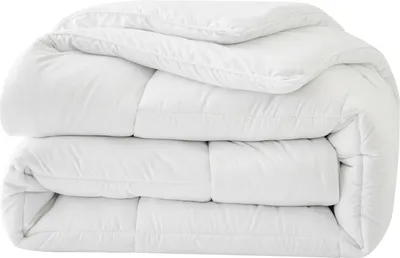 Image de Couverture de lit 200x200 cm, adaptée aux quatre saisons, 300 g/m², de couleur blanche, pour chambre à coucher