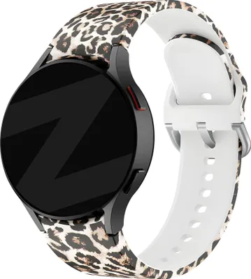 Produktbild von Bandz Silikonarmband 'Leopard' Samsung Galaxy Watch 7 (40&44mm) / Galaxy Watch 6 (Classic) / 5 (Pro) / Watch 4 (Classic) / Watch FE - Hochwertiges Silikon-Smartwatch-Armband mit Aufdruck
