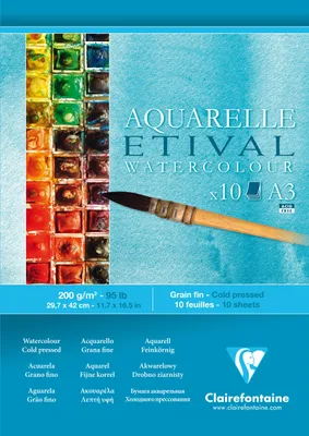 Produktbild von Clairefontaine 3329680963038, Kunstpapier, 200 g/m², 10 Blätter