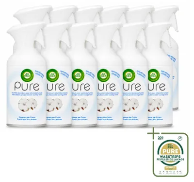 Imagen del producto de 12 aerosoles Air Wick - Aroma de algodón suave - 250 ml - Paquete económico - 12 unidades