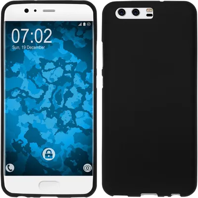 Produktbild von PhoneNatic Case kompatibel mit Huawei P10 Plus - schwarz Silikon Hülle matt Cover