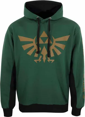 Obrázek produktu pro Legend of Zelda Hoodie XXL Dark Green Uni Hyrule a symboly