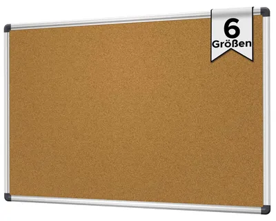 Produktbild von VISCOM Kork-Pinnwand 120 x 180 cm - Korktafel mit Aluminiumrahmen - Memoboard aus Kork für Büro, Zuhause & Schule